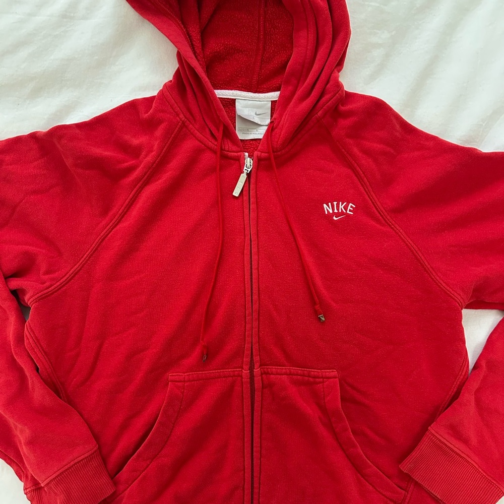 Nike Kids Bright Red Zip-Up Hoodie